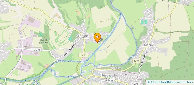 localisation de l'entreprise PETITJEAN  ALLENJOIE