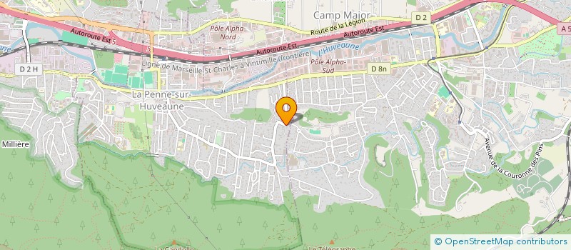 localisation de l'entreprise PETITS CHANTEURS DE PROVENCE ALPES COTE D ZAZUR  LA PENNE-SUR-HUVEAUNE