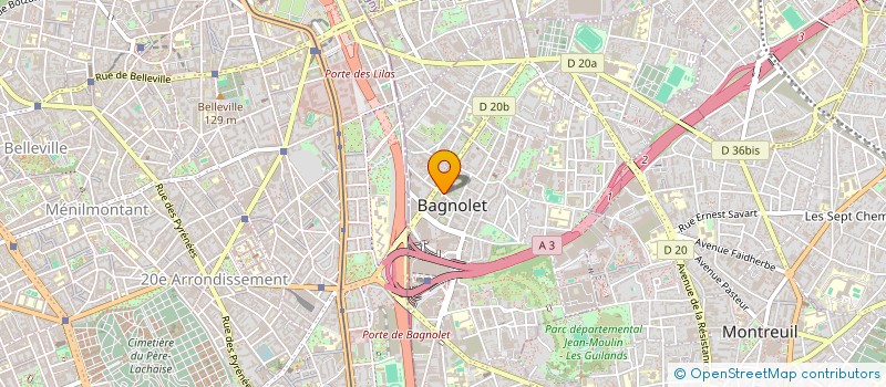 localisation de l'entreprise PETITSDES08  BAGNOLET