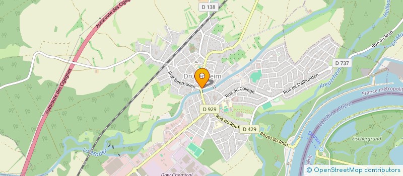 localisation de l'entreprise PETR DE LA BANDE RHENANE NORD à DRUSENHEIM