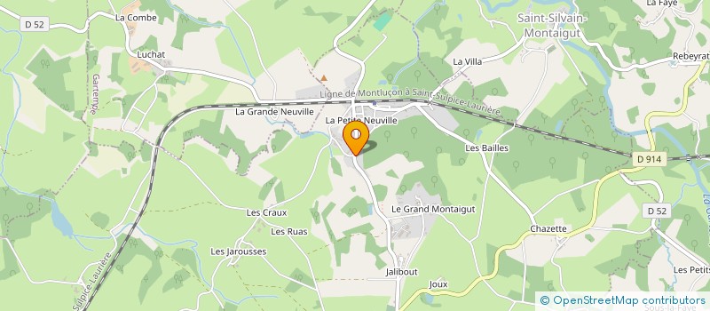 localisation de l'entreprise PETRA à MONTAIGUT-LE-BLANC