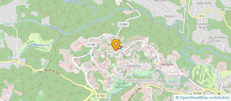 localisation de l'entreprise PETRA à VALBONNE