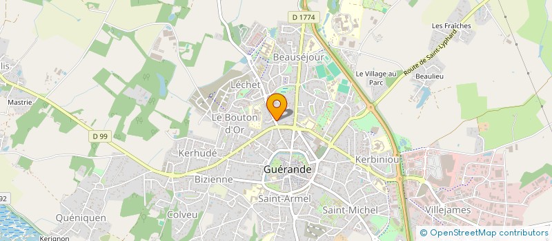 localisation de l'entreprise PETRAS à GUERANDE