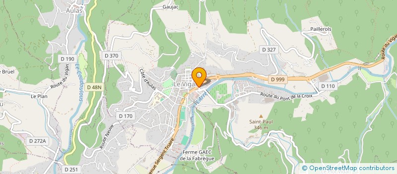 localisation de l'entreprise PETRCAUSSES ET CEVENNES à LE VIGAN