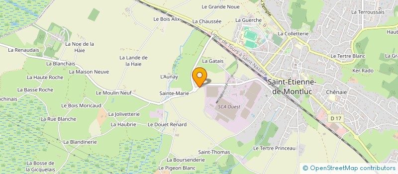 localisation de l'entreprise PETRO-OUEST à SAINT-ETIENNE-DE-MONTLUC