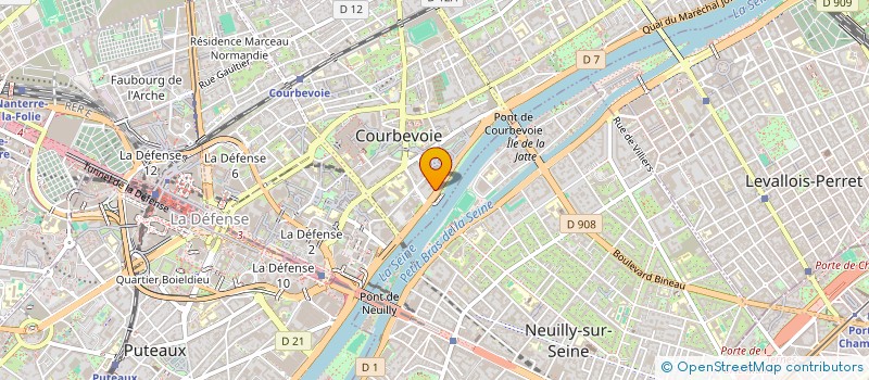 localisation de l'entreprise PETROBAR à COURBEVOIE