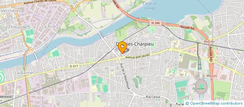 localisation de l'entreprise PETROLE GAZ SERVICES à DECINES-CHARPIEU