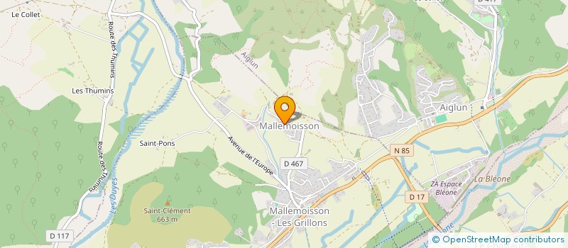 localisation de l'entreprise PETROLUX à MALLEMOISSON