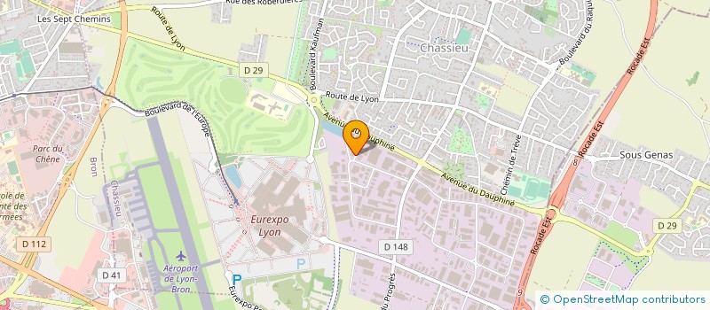 localisation de l'entreprise PETROSOL à CHASSIEU