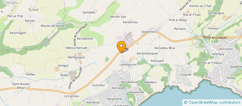 localisation de l'entreprise PETTON MINGAM COUVERTURE  PLOUGONVELIN