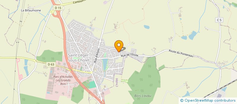 localisation de l'entreprise PEU'JAUN'ATTITUDE  SAINT-LEGER-SOUS-CHOLET