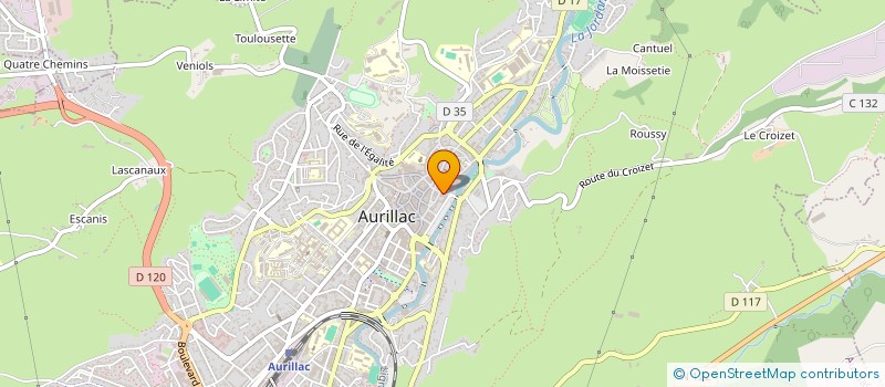 localisation de l'entreprise PEUCHLESTRADE CAFE DE FRANCE à AURILLAC
