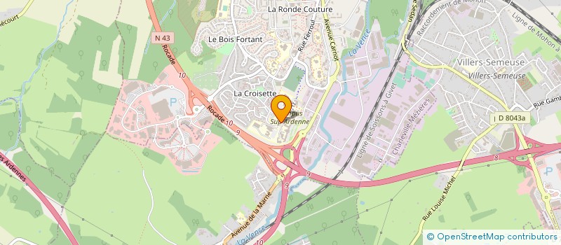 localisation de l'entreprise PEUGEOT CITROEN MECANIQUE DE L'EST  VILLERS-SEMEUSE