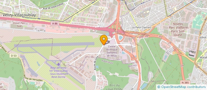 localisation de l'entreprise PEUGEOT CITROEN PIECES DE RECHANGE  VELIZY VILLACOUBLAY