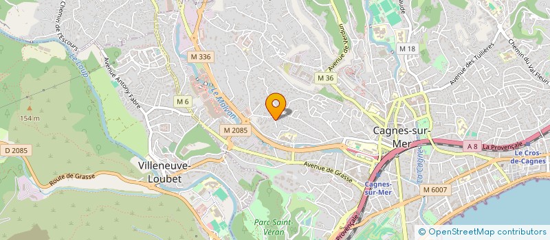 localisation de l'entreprise PEUGEOT COTE D'AZUR à CAGNES-SUR-MER