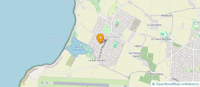 localisation de l'entreprise PEUGET  L'HOUMEAU