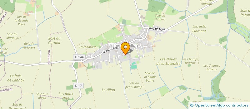 localisation de l'entreprise PEUGNET  ESMERY-HALLON