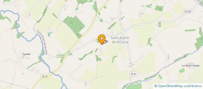 localisation de l'entreprise PEUGNET MENUISERIE à SAINT-ANDRE-DE-BRIOUZE