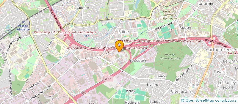 localisation de l'entreprise PEUGUE 2  PESSAC