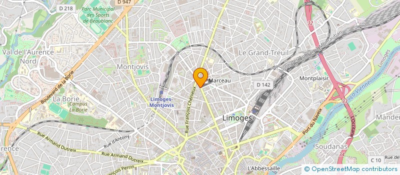 localisation de l'entreprise PEUPLE DU SOLEIL à LIMOGES