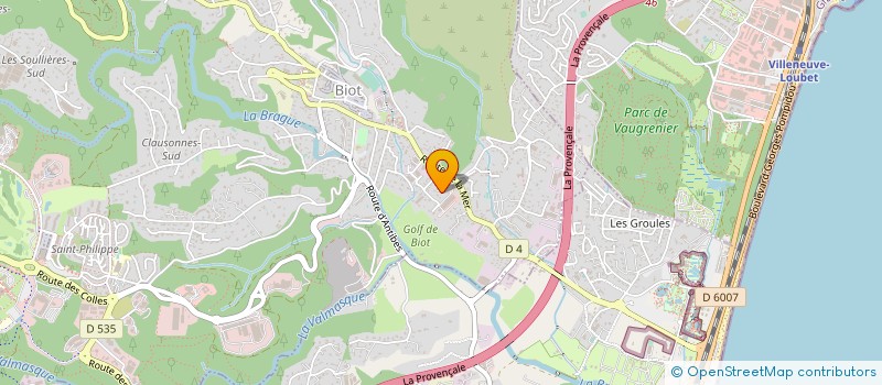 localisation de l'entreprise PEV CLOTURES ET PORTAILS à BIOT