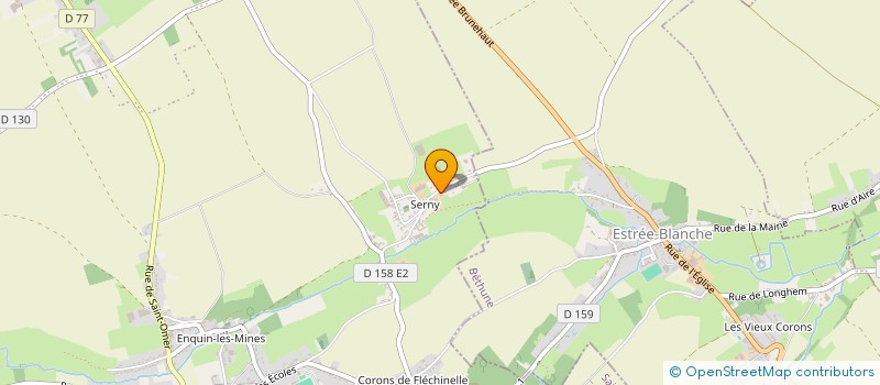 localisation de l'entreprise PEVE  ENQUIN-LEZ-GUINEGATTE