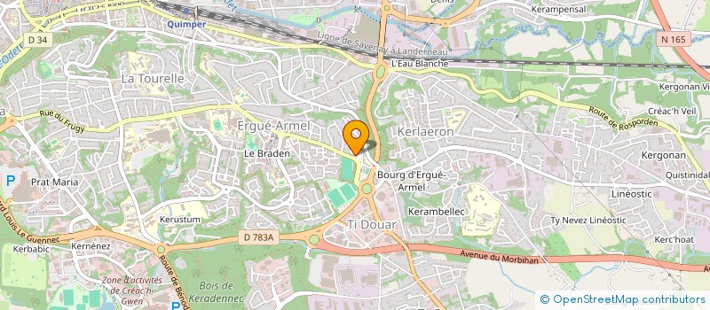 localisation de l'entreprise PEX INVEST à QUIMPER