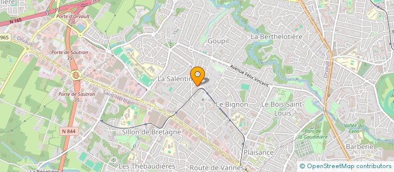 localisation de l'entreprise PEYA PAYSAGE à ORVAULT