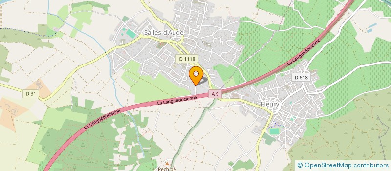 localisation de l'entreprise PEYCLET  SALLES D'AUDE