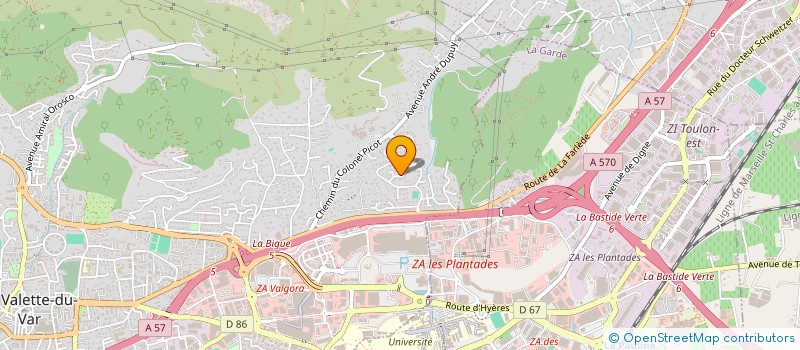 localisation de l'entreprise PEYRASCAS à LA VALETTE-DU-VAR