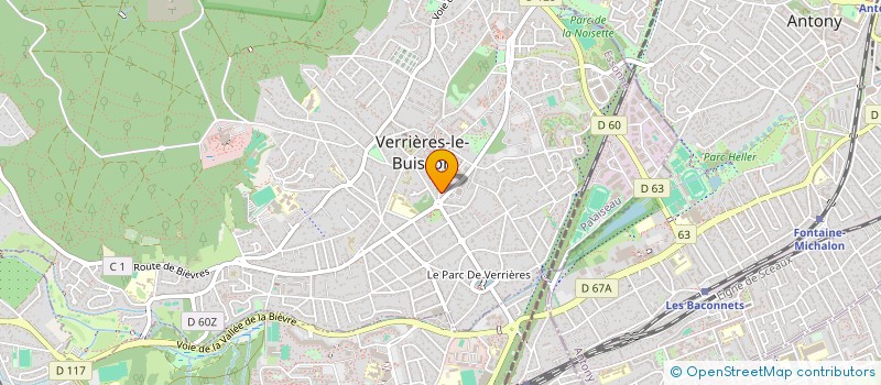 localisation de l'entreprise PEYRAUD INVEST à VERRIERES-LE-BUISSON