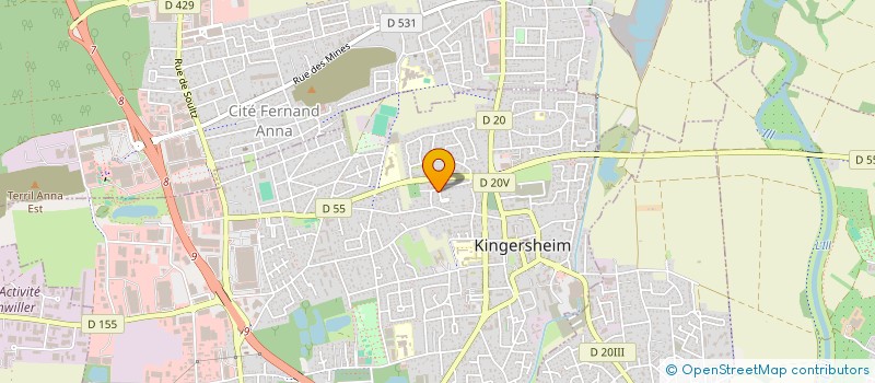 localisation de l'entreprise PEYREGNE  KINGERSHEIM