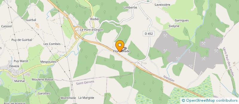 localisation de l'entreprise PEYRELEVADE à NIEUDAN