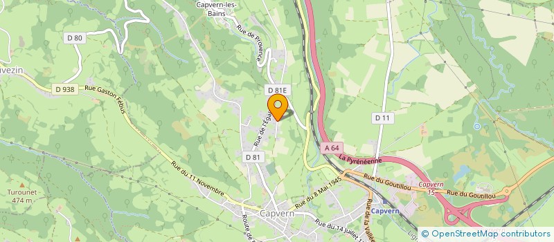 localisation de l'entreprise PEYRET  AVEZAC-PRAT-LAHITTE