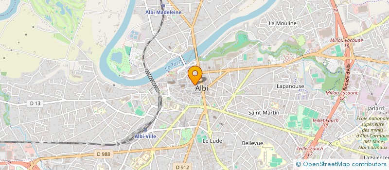 localisation de l'entreprise PEYRONNET OPTIQUE à ALBI