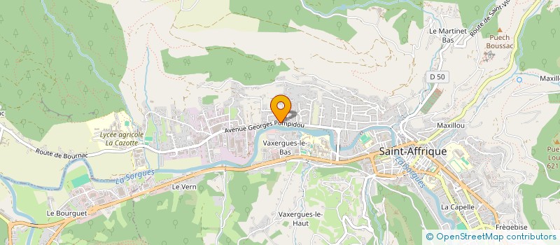 localisation de l'entreprise PEYROTTES & FILS  SAINT-AFFRIQUE