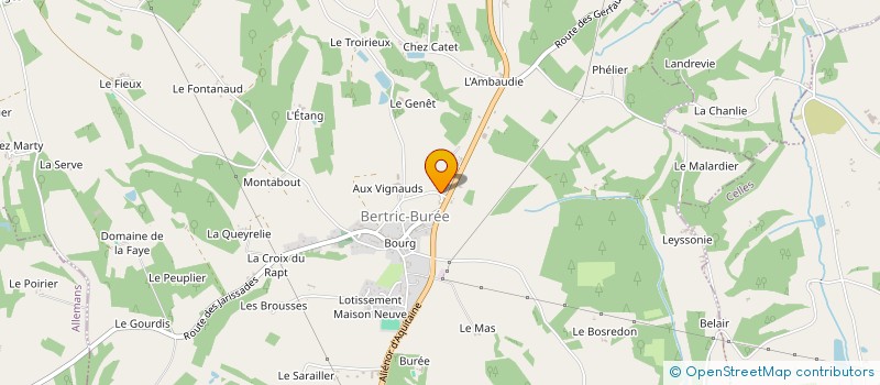 localisation de l'entreprise PEYROU SERVICES  BERTRIC-BUREE