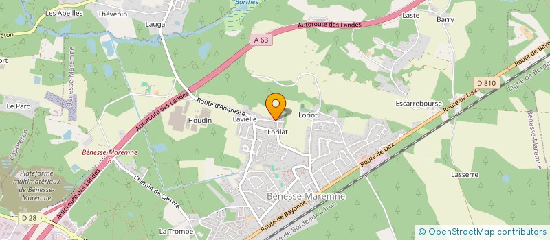 localisation de l'entreprise PEYROUTET  BENESSE-MAREMNE