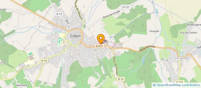 localisation de l'entreprise PEYRUTIC  CREON