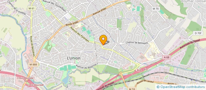 localisation de l'entreprise PEZELEC ENERGIES à L UNION