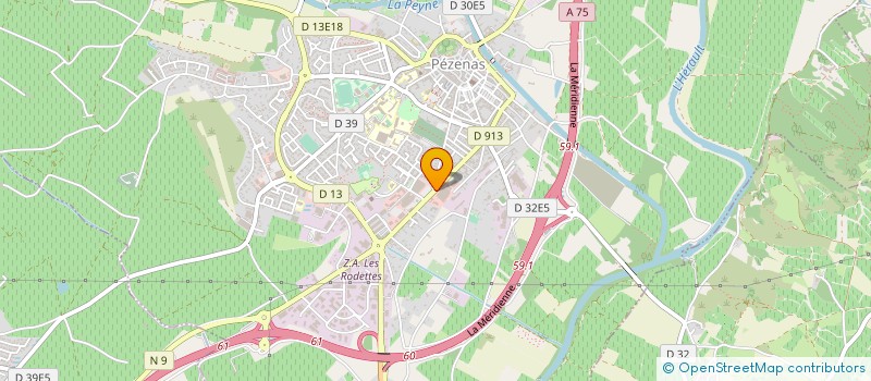 localisation de l'entreprise PEZENAS DISTRIBUTION à PEZENAS