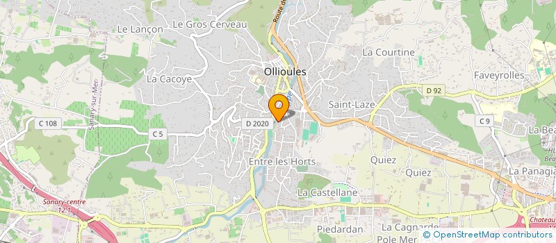 localisation de l'entreprise PEZZULLI  OLLIOULES