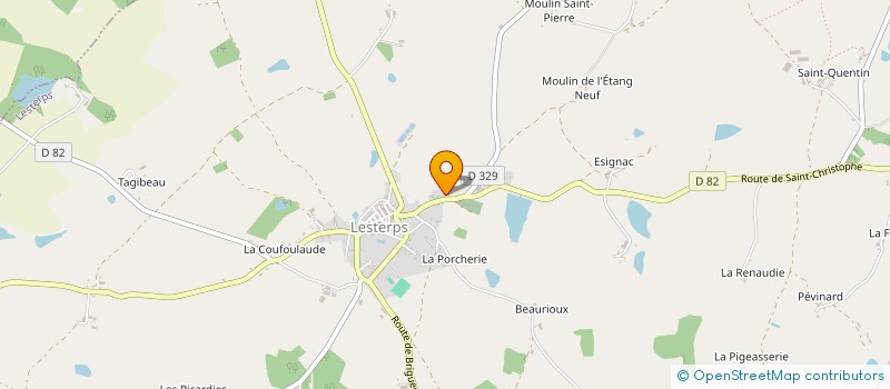 localisation de l'entreprise PF BOIS à LESTERPS