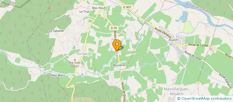 localisation de l'entreprise PF CARRELAGE  TORNAC