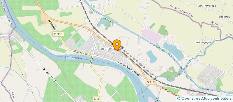 localisation de l'entreprise PF CONSTRUCTION  LAMAGISTERE