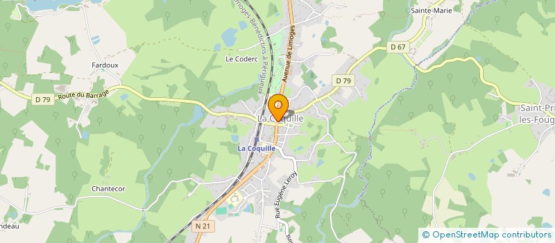 localisation de l'entreprise PF GROGNET-HAMEL  LA COQUILLE