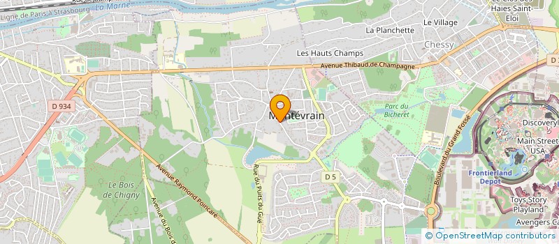 localisation de l'entreprise PF HOLDING à MONTEVRAIN