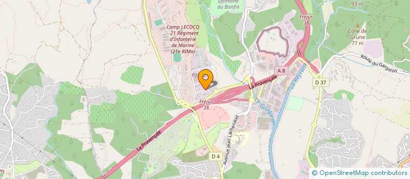 localisation de l'entreprise PF INVEST à FREJUS