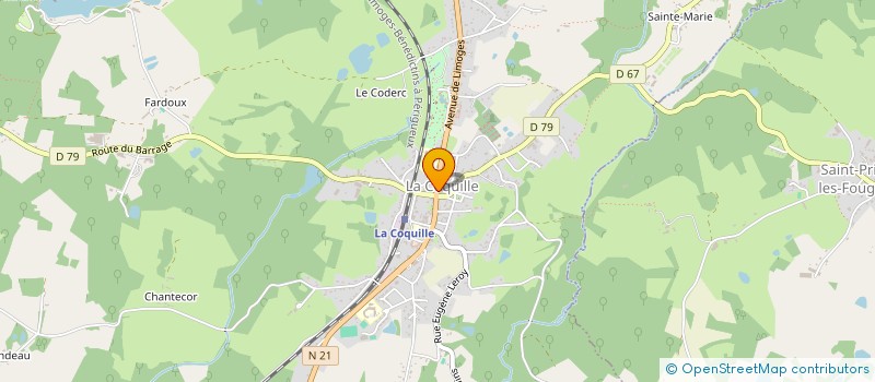 localisation de l'entreprise PF LA COQUILLE  LA COQUILLE