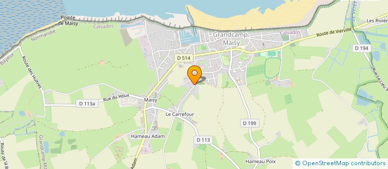 localisation de l'entreprise PF LAVAGE  GRANDCAMP-MAISY